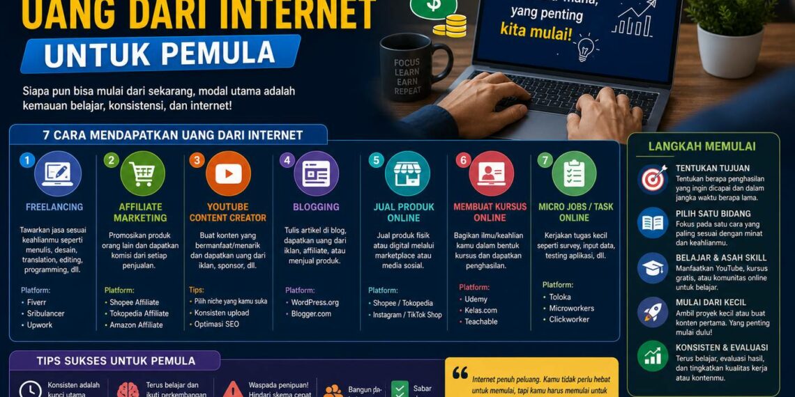 Cara Mendapatkan Uang Dari Internet Untuk Pemula